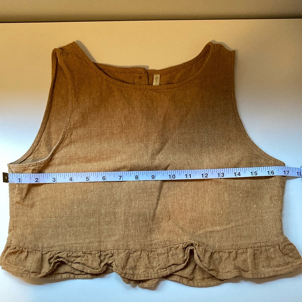 Rylee + Cru linen crop top